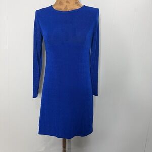 Vintage Y2K Xhilaration Mini Dress Blue Sparkle Party Size Small